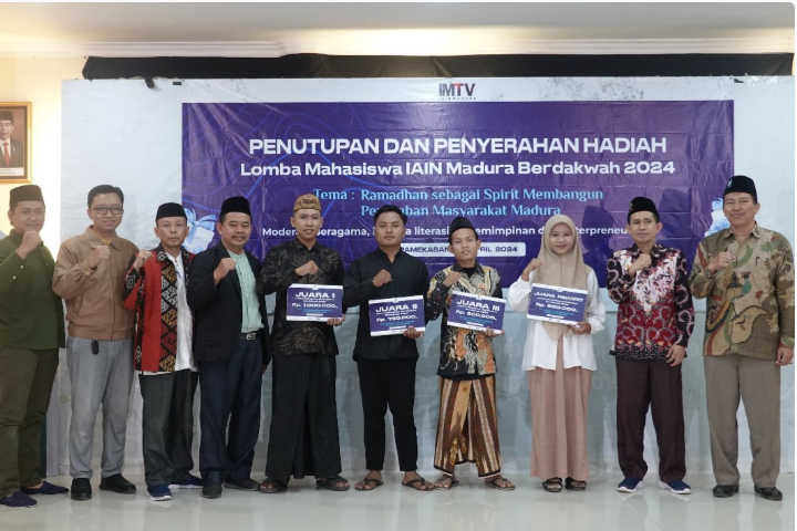MAHASISWA MAGISTER PAI ANGKATAN 2022 RAIH PRESTASI LOMBA DAKWAH TINGKAT IAIN MADURA